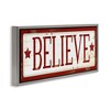 Stupell Industries Believe Red Christmas Phrase, 31" x 14" - 3 of 4