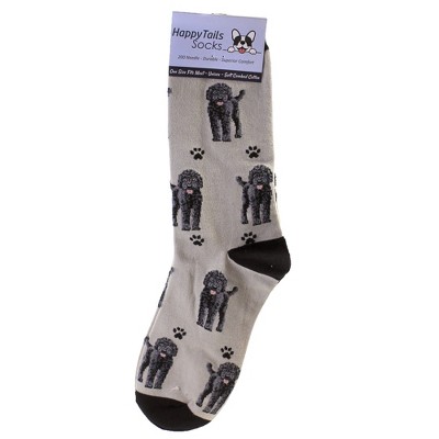 Novelty Socks 14.0" Black Labradoodle Socks. Happy Tails E & S Pet  -  Socks