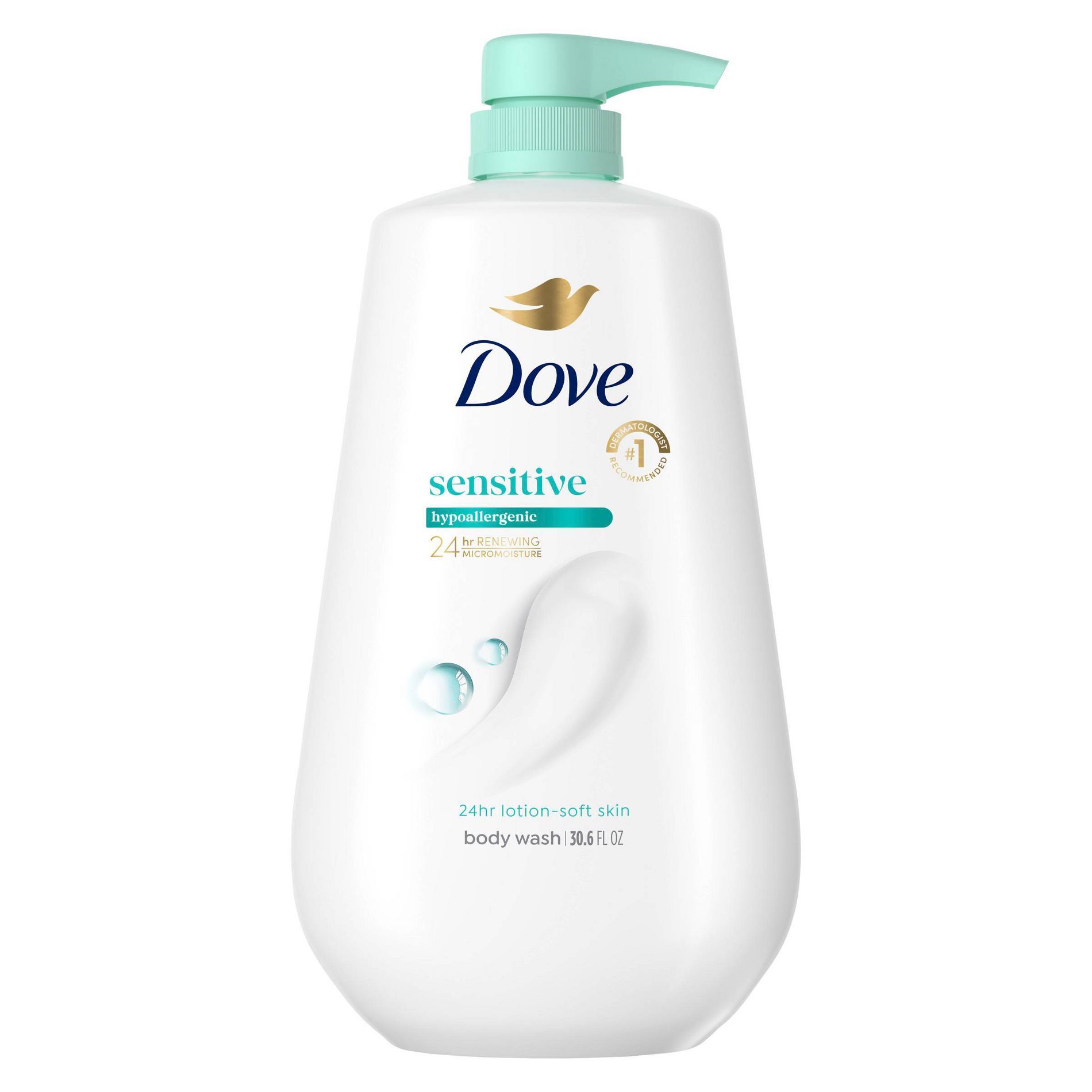 Dove Beauty Sensitive Skin Body Wash Pump 24hr Lotion-Soft Skin