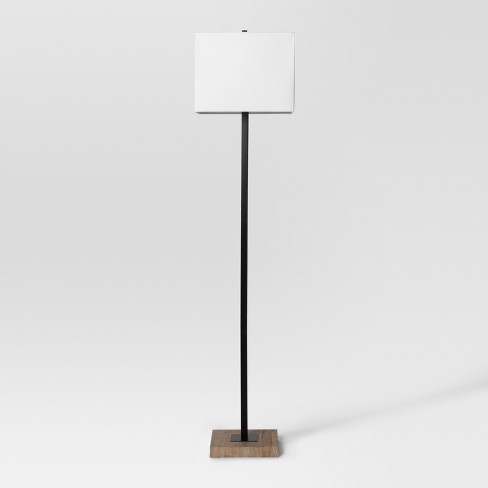Modern Wood Square Floor Lamp Black Project 62 Target