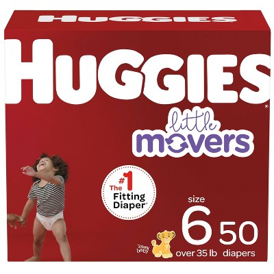 Huggies Little Movers Baby Disposable Diapers - Size 6 - 50ct