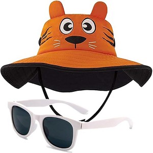 Kids Sun Hat for Girls & Boys with UV Protection - Toddler Beach Hat for Fishing Safari Play Hat with Sunglasses (2-7 Years) - 1 of 4