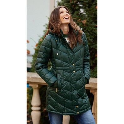 Weatherproof Women's Hooded Quilted Puffer Jacket