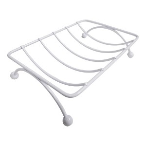 Evideco French Home Goods Self-Draining Metal Wire Soap Dish Holder for Bathroom and Kitchen – Compact Design to Keep Soap Dry and Hygienic - 1 of 4
