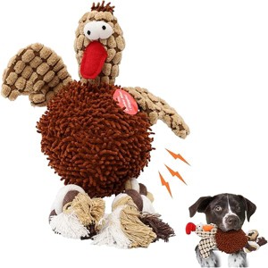 SPOT Gigglers Chicken Dog Toy with Giggle Sound, Textured Plush Tug Toy with Rope Legs, 12" for Small and Medium Dog Breeds - 1 of 1