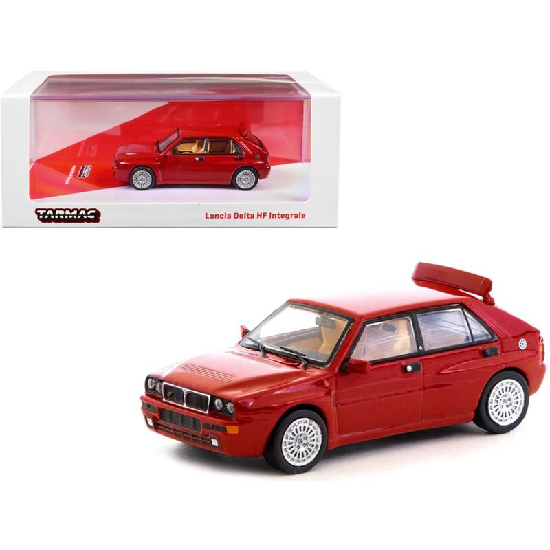 Lancia Delta HF Integrale Red "Road64" Series 1/64 Diecast Model Car by Tarmac Works, 1 of 4