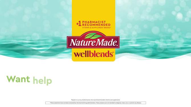 Nature Made Wellblends Stress Relief Gummies with L theanine and GABA - Strawberry Flavor - 40ct, 2 of 16, play video