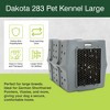 Dakota 283 Canine Rough and Tough Economy Pet Kennel, Heavy Duty Crate for Dogs and Cats with Ventilation Holes, Large, Dark Granite - 2 of 4
