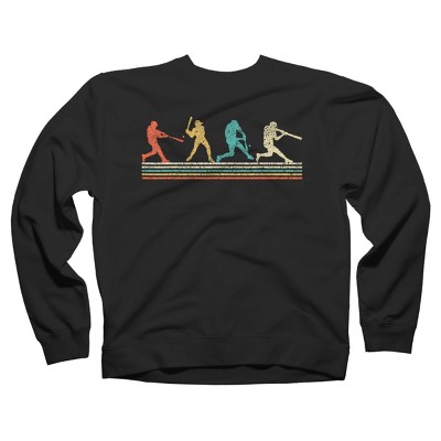 Adult Design By Humans Vintage Distressed Baseball Swing By LuckyCharm99 Sweatshirt