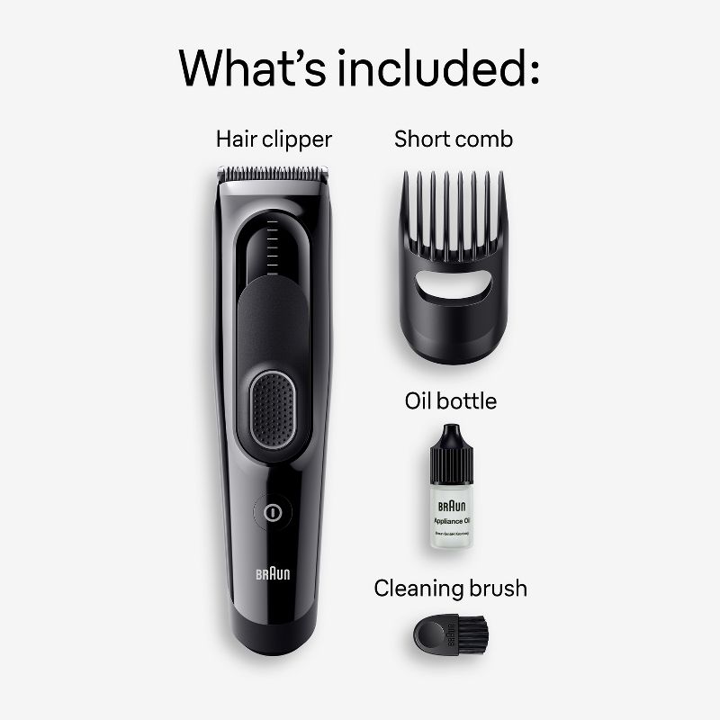 Braun&#160;Series 5 HC5310 Rechargeable 9-Setting Hair&#160;Clipper + 2 Attachment Combs, 3 of 11