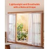 VEVOR Sheer Curtains, 84 inches Long, 2 Panels Set Sheer White Curtains, Each 52" W x 84" L, Dual Rod Pocket Installation, 100% Polyester ,White - 4 of 4