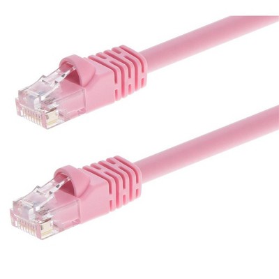Monoprice Cat6 Ethernet Patch Cable - 5 Feet - Pink, Snagless RJ45, Stranded, 550Mhz, UTP, Pure Bare Copper Wire, 24AWG