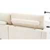 116 inch 2 seaters Gray Chenille Reclining Sofa With Bracket Ultra-Comfortable Double Recliner Sofa For Leisure Areas - 4 of 4
