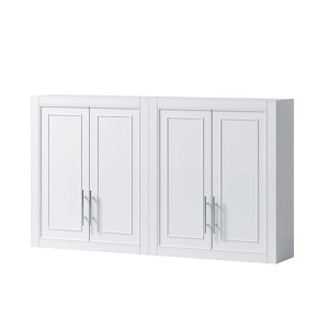PexFix 26"x44"x8" White Wall Mounted Laundry Cabinet Storage Organizer - 1 of 4
