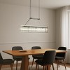 ALOADECOR 8-Light 39'' Modern Elegant Rectangle 2-Tier Glass And Matte Black Chandelier For Dining Room - 2 of 4