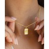 Molenia Dainty Gold Necklace for Women: 925 Sterling Silver Mother of Pearl Necklace Shell Square Pendant Butterfly Necklace Fashion Jewelry Gifts - 2 of 4