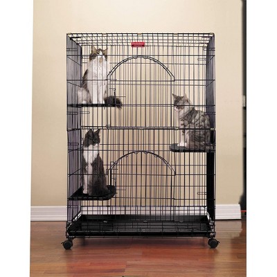 Proselect Foldable Cat Cage 35.5Lx24Wx48 Blk