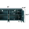 Wooden Storage Cabinet with Carved Flower Doors Mordern Sideboard Console with Adjustable Shelves for Living Room, Kitchen,Entryway-Tanpinhause - 4 of 4
