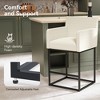 Vipbear Counter Height Bar Stools Set of 2, 26.8" H Modern Upholstered Fabric Barstools with Armrest and Back,Kitchen Island Bar Stools with Metal Leg - 4 of 4