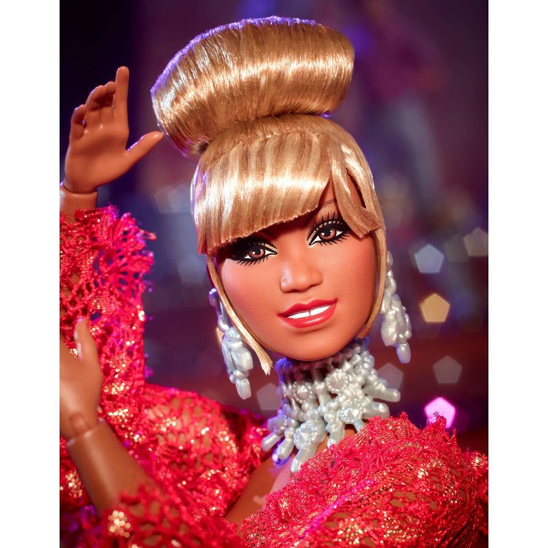 Barbie Signature Celia Cruz Inspiring Women Collector Fashion Doll in Red Dress, 4 of 8