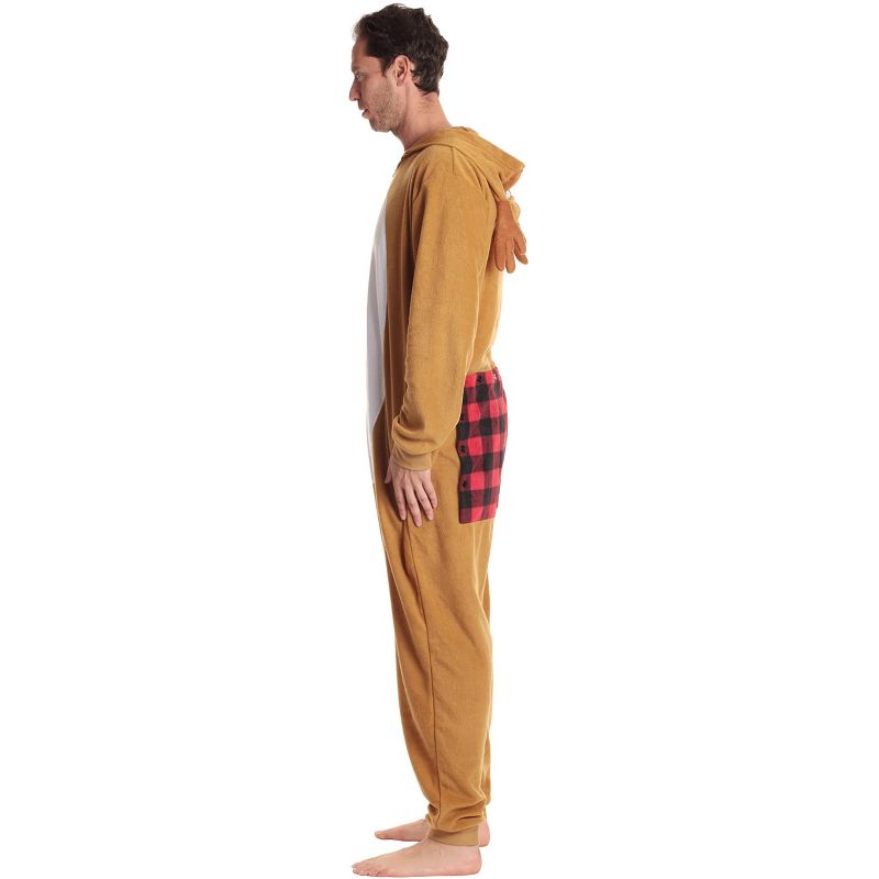 #followme Mens One Piece Character Adult Onesie Hooded Xmas Pajamas, 4 of 6