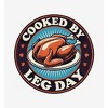 Thanksgiving Cooked by Leg Day Adult Crew Neck Long Sleeve Tee - 2 of 2