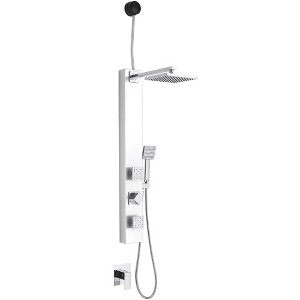 BWE 2-Shower Tower Shower Panel System with Adjustable Rain Shower Head and Handheld Shower Rod - 1 of 4