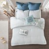 8pc Lian Cotton Printed Reversible Comforter Set Blue - image 2 of 4