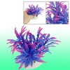 Unique Bargains Aquarium Tank Plastic Artificial Grass Plant 4.3" Fuchsia Blue - 2 of 3