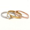 Amilia 3 Ring Wedding Ring Set for Women Stainless Steel Engagement Matching Bands Ginger Lyne Collection - 2 of 3