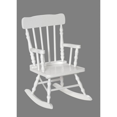 Kids Colonial Rocking Chair White, Toddler Rocking Chair With Straps