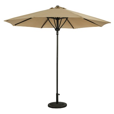 9' Cabo II Spring-Up Market Patio Umbrella Champagne - Island Umbrella