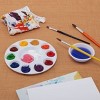 Creative Mark 10-Well Round Plastic Paint Palette - Packs of 12, Durable, Reusable, Solvent-Resistant, with Oversized Paint Wells For Students, - 3 of 4