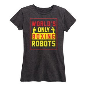 Women's - Rock 'Em Sock 'Em Robots - World Only Boxing Robots Short Sleeve Graphic T-Shirt - 1 of 4