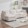 HYLEORY Circle Velvet U-Shaped Sectional Sofa , Indoor Furniture Convertible Modular Sectional Sofa Set with 2 Ottomans for Living Room - 2 of 4