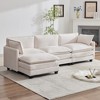 HYLEORY Circle Velvet U-Shaped Sectional Sofa , Indoor Furniture Convertible Modular Sectional Sofa Set with 2 Ottomans for Living Room - image 2 of 4