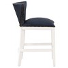 GlasFlength Accent Chairs Elegant Armless Chair Modern Side Chair Swivel Accent Chair Framed Chair for Living Room, Blue, 23"*18"*33.75" - 4 of 4
