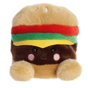 Aurora Mini Charles Cheeseburger Palm Pals Adorable Stuffed Animal Brown 5" - 1 of 4
