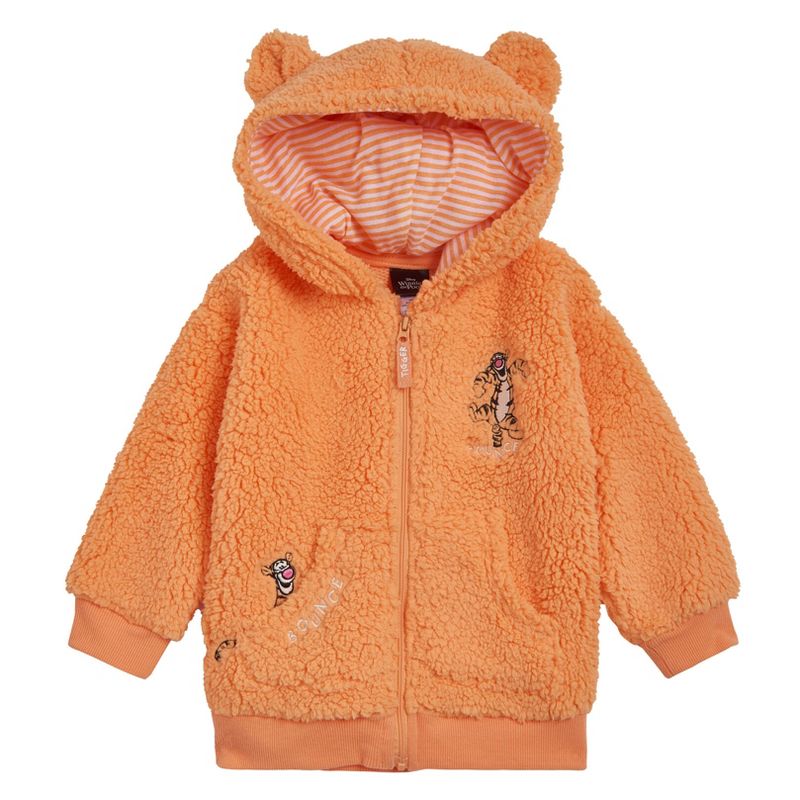 Disney Winnie the Pooh Mickey Mouse Tigger Pluto Zip Up Hoodie Newborn to Little Kid, 1 of 2