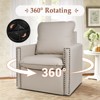 Hyleory 29.13'' Wide Faux Leather 360 Degree Swivel Armchair - 2 of 4