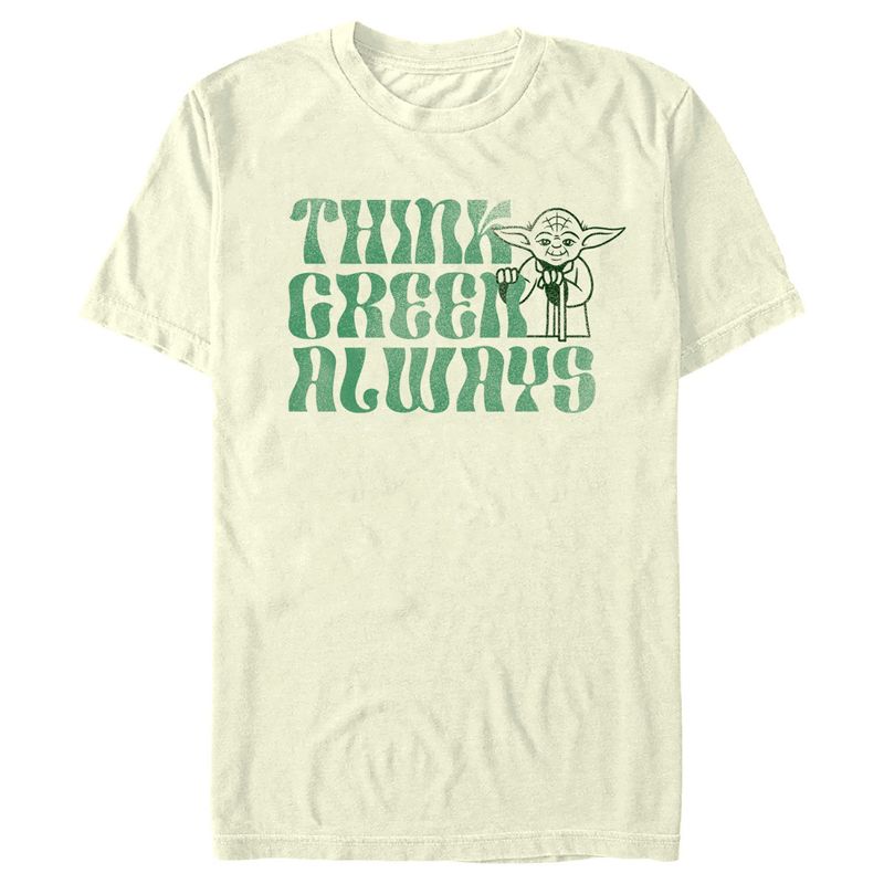 Men's Star Wars Yoda St. Patrick's Day Think Green Always T-Shirt, 1 of 5