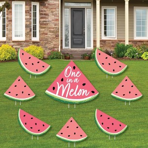 Big Dot of Happiness Sweet Watermelon - Yard Sign and Outdoor Lawn Decorations - Fruit Party Yard Signs - Set of 8 - 1 of 4