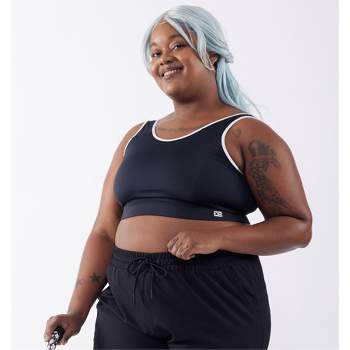 Tomboyx Swim Sport Top, Full Coverage Bathing Suit Athletic Compression  Swimming Bra Uv Protecting, Plus Size Inclusive (xs-6x) Black Ombre 2x :  Target