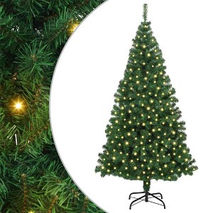 vidaXL Artificial Christmas Tree Green 70.9" PVC and Steel and Plastic - 1 of 4