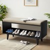 Shoe Bench, Storage Bench, Entryway Bench with Cushion, Shoe Shelf with Seat, Space-Saving, Modern Style, for Living Room, Bedroom, Hallway - 4 of 4