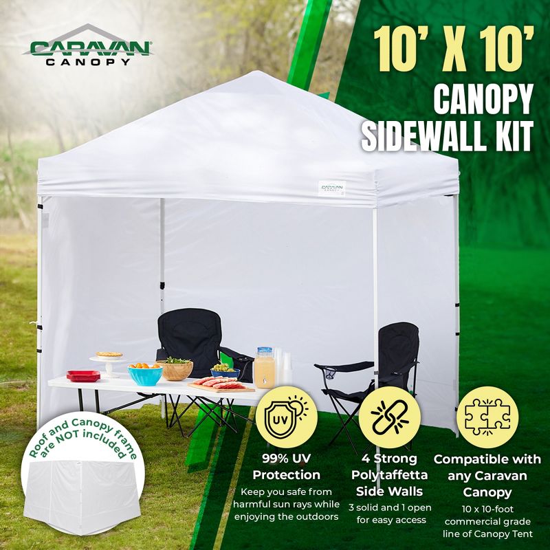 Caravan Canopy 10 x 10 Foot Commercial Tent Sidewalls (Sidewalls Only), 2 of 7