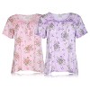 JEFFRICO Pajamas For Women 2 Pack Capri Set Sleepwear Soft Pajamas Short Sleeve Pajamas Sleepshirt With Capri Pants - 3 of 4