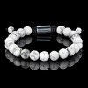 Crucible Men's Howlite Stone Bead Adjustable Bracelet (8mm) - 4 of 4
