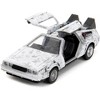 DMC DeLorean Time Machine Brushed Metal (Frost Version) "Back to the Future" (1985) Movie 1/32 Diecast Model Car by Jada - 2 of 4