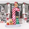 NAYSAYE 8.2FT Candy Cane and Gingerbread Men Inflatable Christmas Decoration Festive Holiday Yard Display for Home Garden, Red and White, - 4 of 4